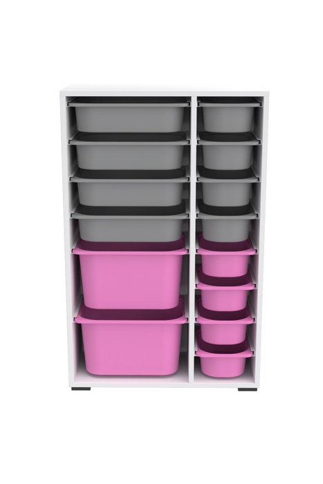 Hanah Home Rine 2D4K8U Blanco, Gris y Rosa